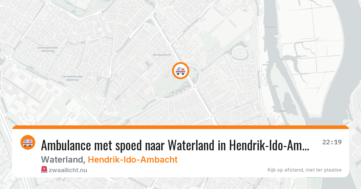 Ambulance met spoed naar Waterland in Hendrik-Ido-Ambacht — 10 jul 2026