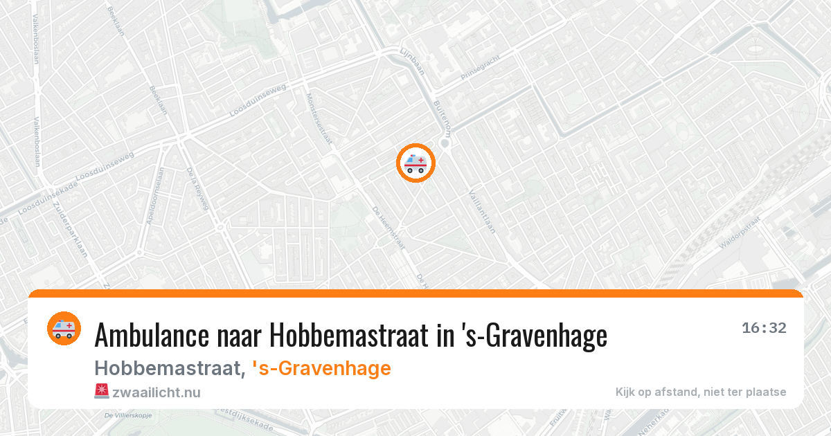 Ambulance naar Hobbemastraat in 's-Gravenhage — 20 mrt 2026