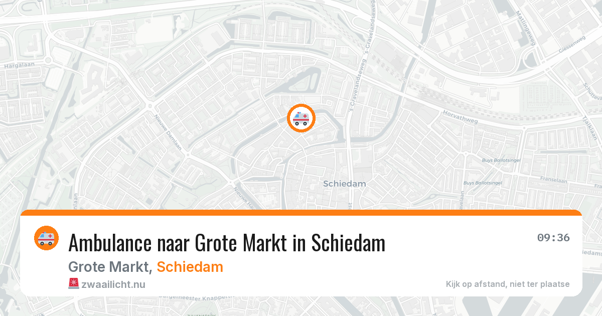 Ambulance naar Grote Markt in Schiedam — 15 jul 2026
