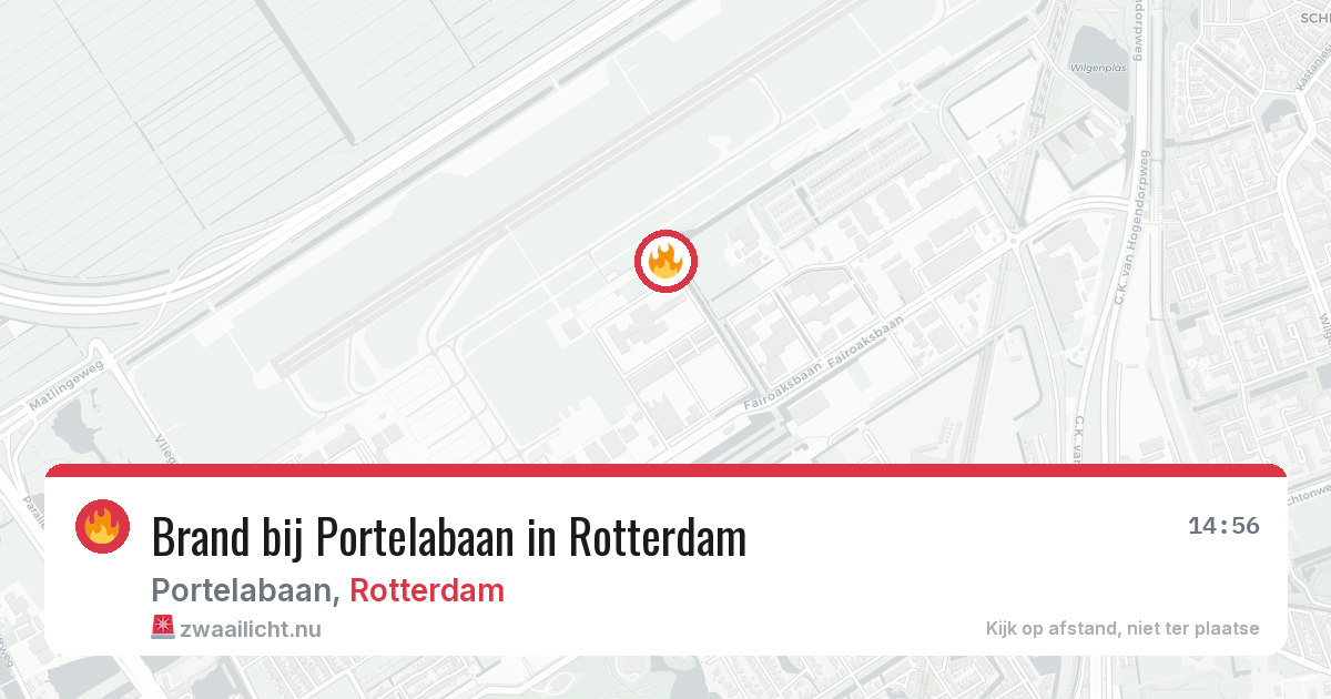 Brand bij Portelabaan in Rotterdam — 9 jul 2026