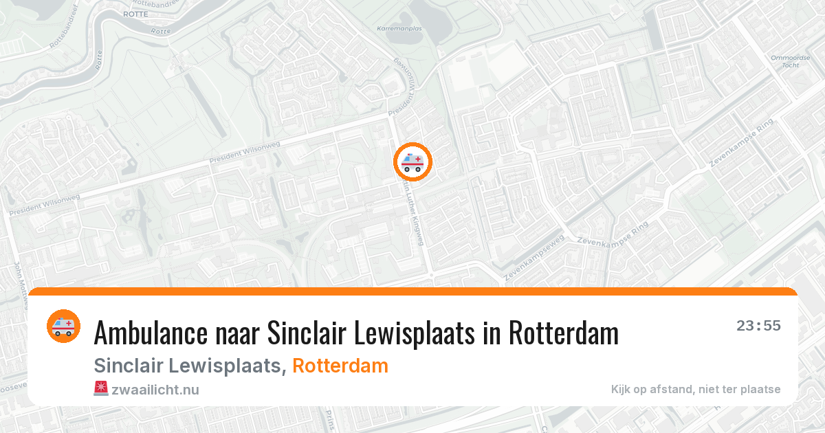 Ambulance naar Sinclair Lewisplaats in Rotterdam — 26 mei 2026