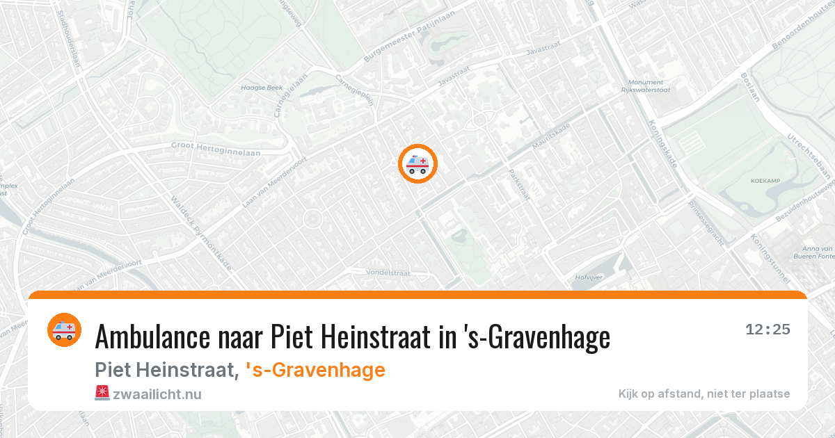 Ambulance naar Piet Heinstraat in 's-Gravenhage — 12 jul 2026