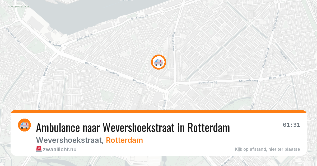 Ambulance naar Wevershoekstraat in Rotterdam — 21 mrt 2026