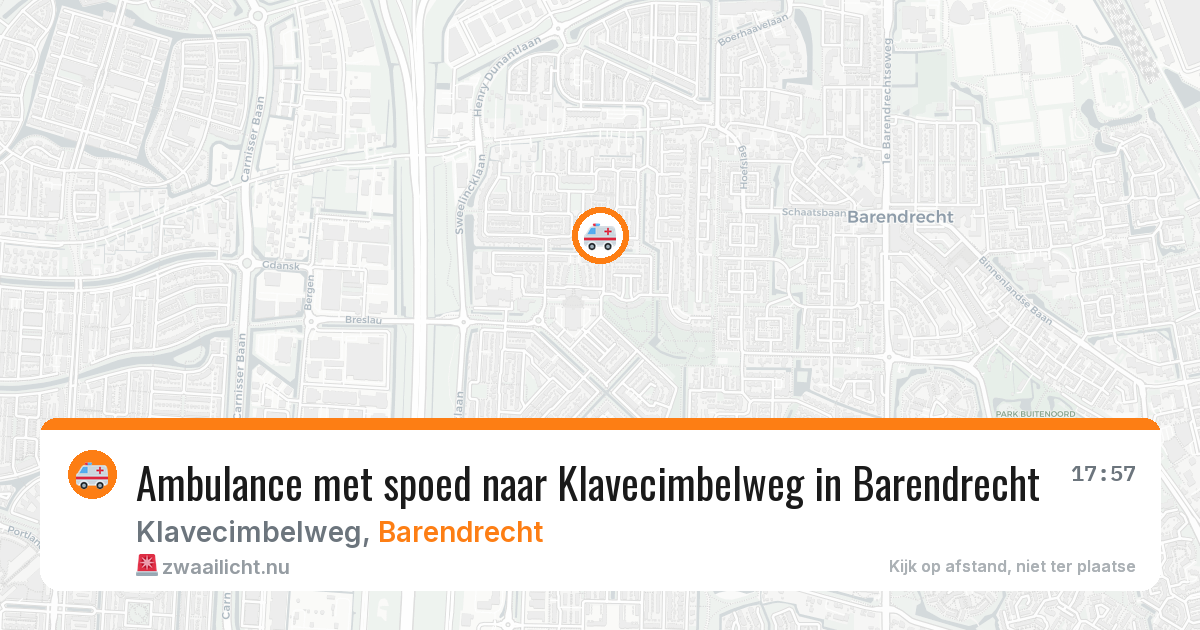 Ambulance met spoed naar Klavecimbelweg in Barendrecht — 16 jul 2026