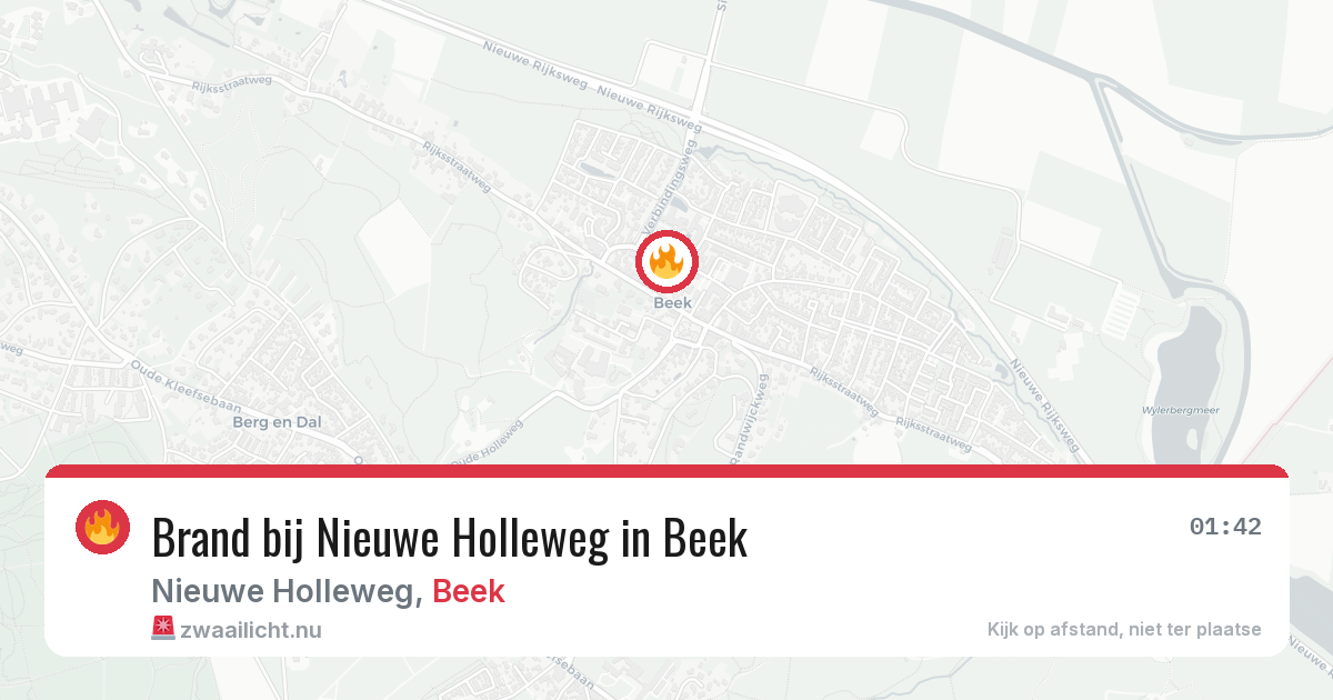 Brand bij Nieuwe Holleweg in Beek — 8 jul 2026
