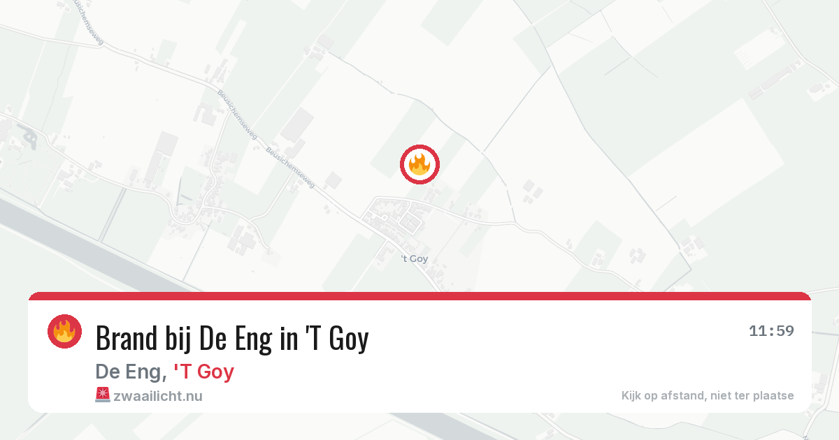 Brand bij De Eng in 'T Goy — 13 jul 2026