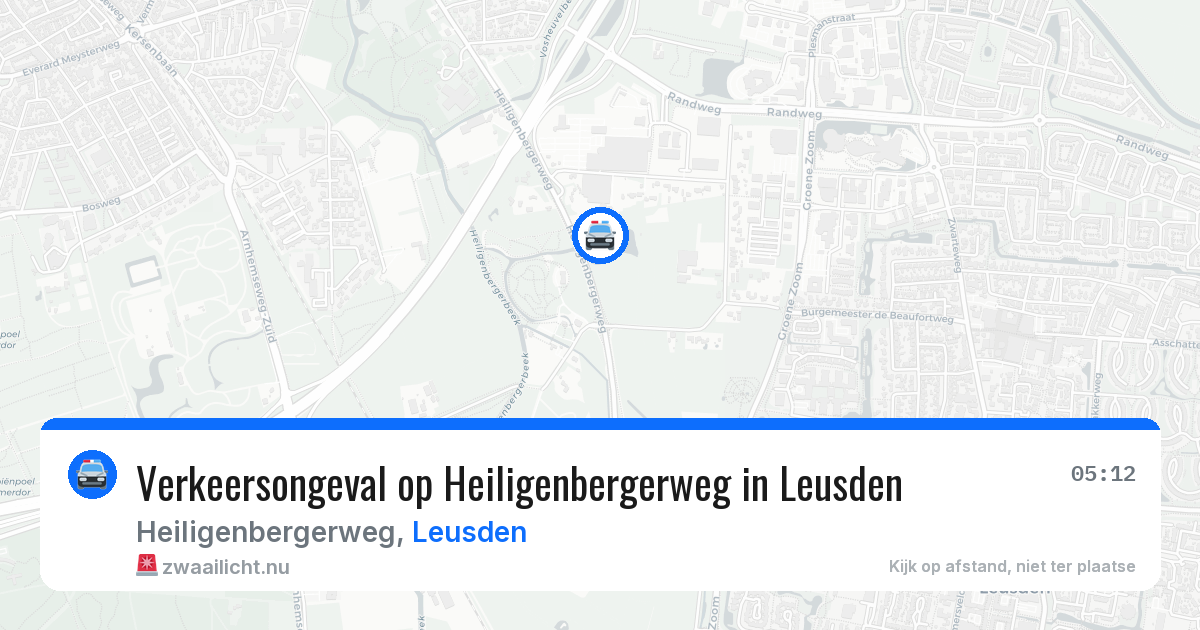 Verkeersongeval op Heiligenbergerweg in Leusden — 25 jul 2026