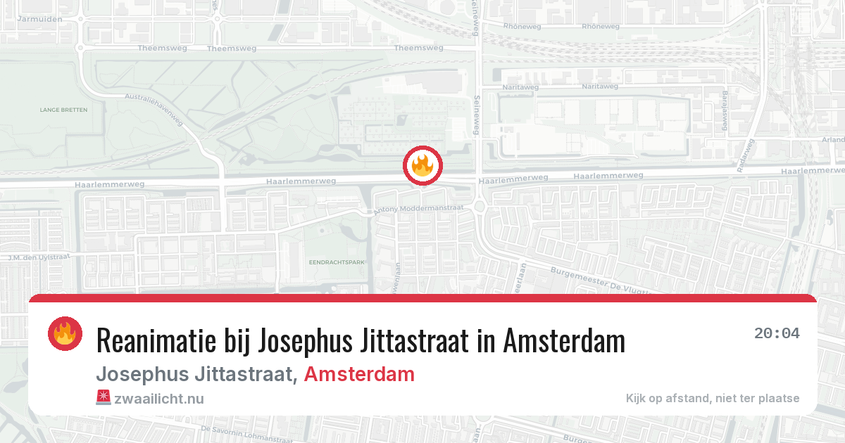Reanimatie bij Josephus Jittastraat in Amsterdam — 14 mrt 2026