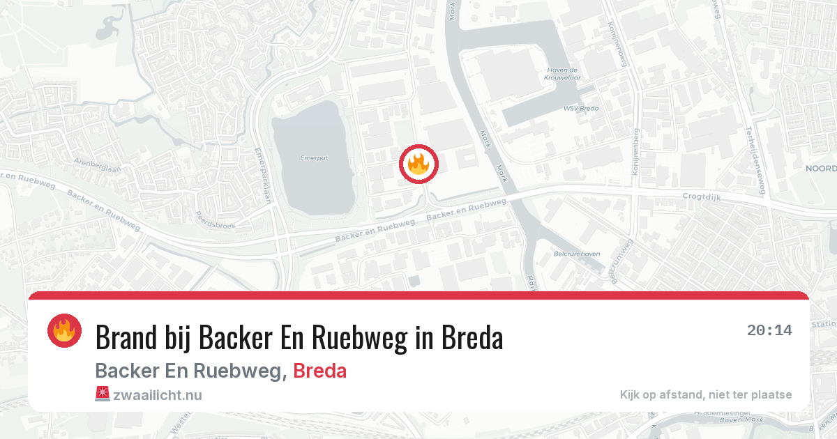 Brand bij Backer En Ruebweg in Breda — 27 mrt 2026