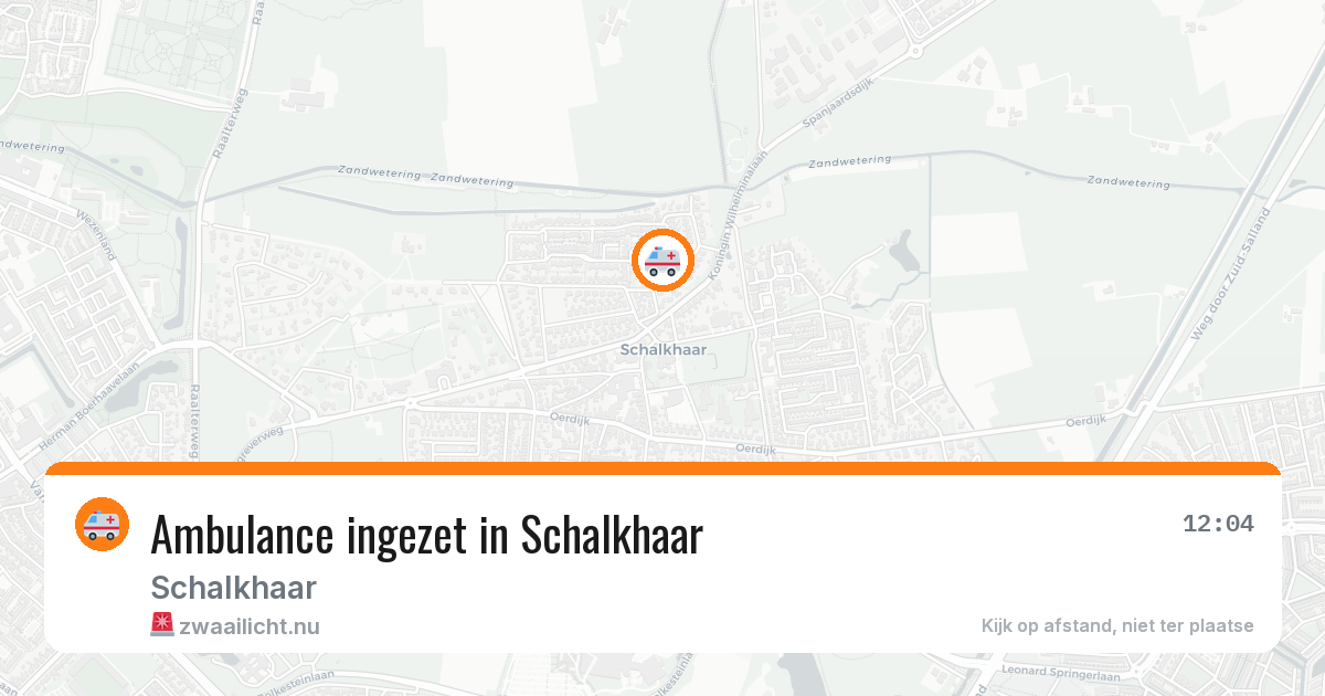 Ambulance ingezet in Schalkhaar — 19 feb 2026
