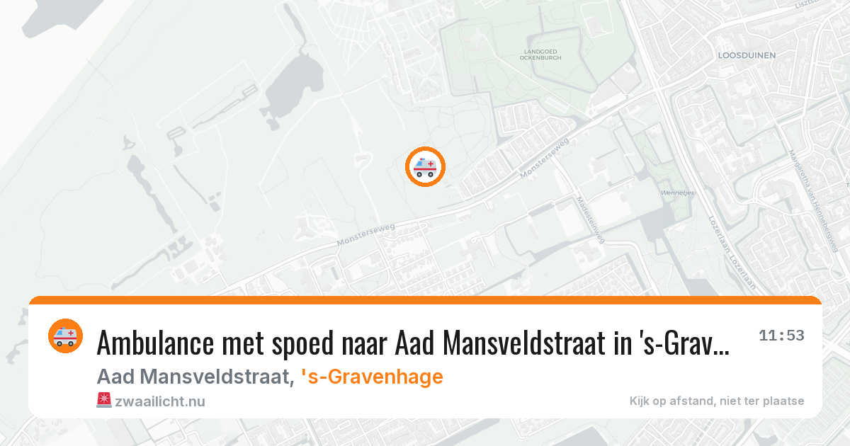 Ambulance met spoed naar Aad Mansveldstraat in 's-Gravenhage — 26 jul 2026