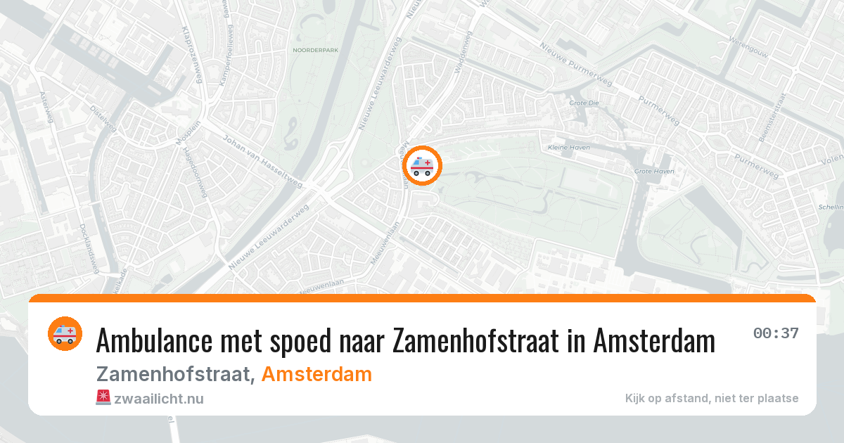 Ambulance met spoed naar Zamenhofstraat in Amsterdam — 4 jun 2026