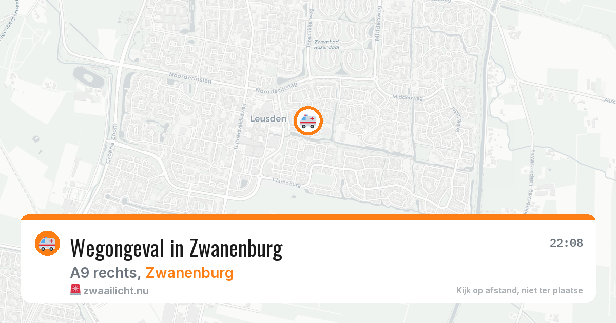 Wegongeval in Zwanenburg — 21 mrt 2026