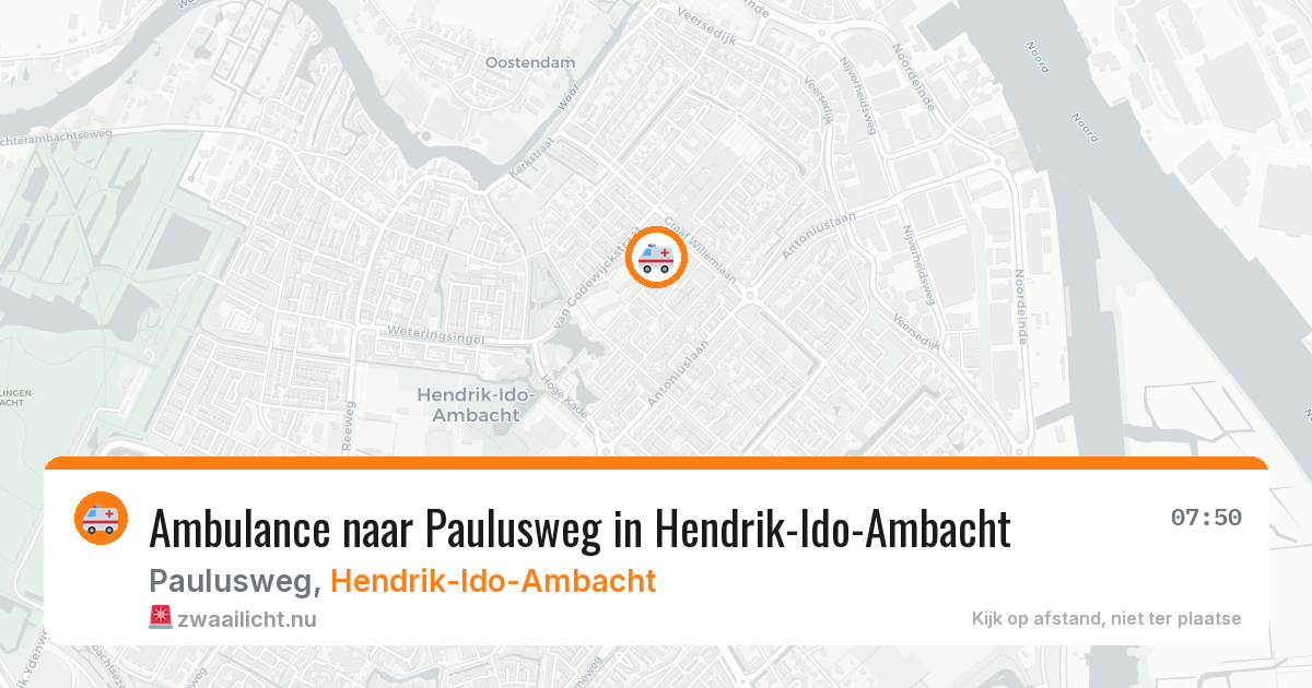 Ambulance naar Paulusweg in Hendrik-Ido-Ambacht — 2 mrt 2026