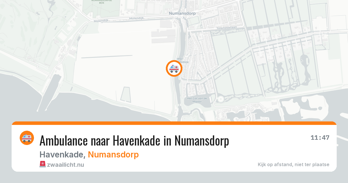 Ambulance naar Havenkade in Numansdorp — 6 apr 2026