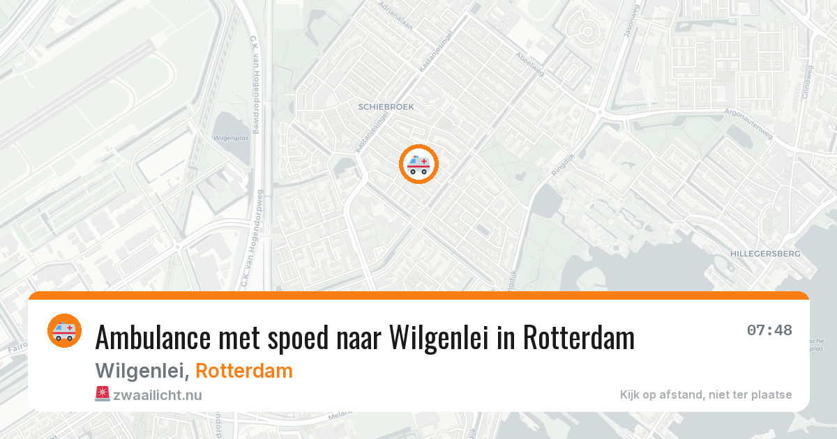 Ambulance met spoed naar Wilgenlei in Rotterdam — 13 jul 2026
