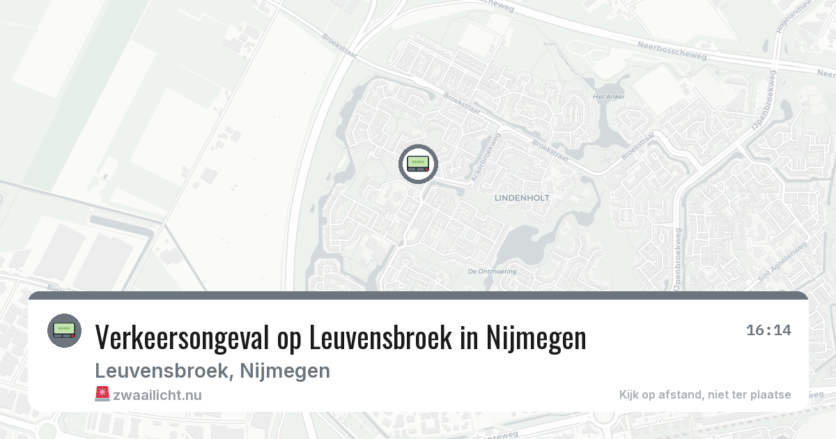 Verkeersongeval op Leuvensbroek in Nijmegen — 21 jul 2026