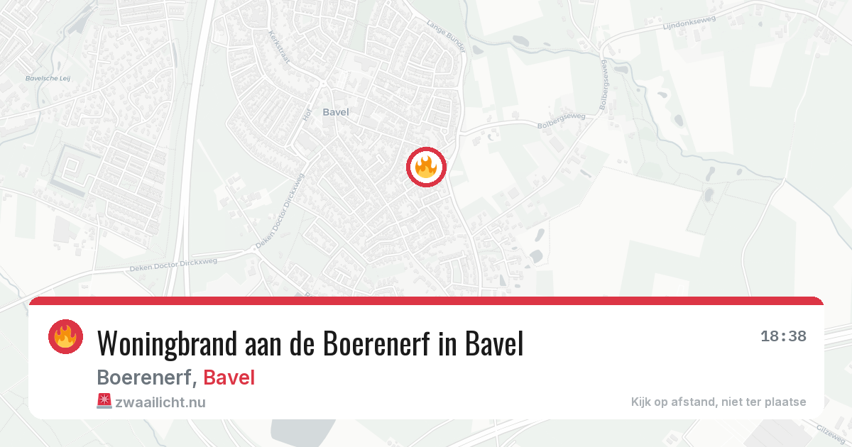 Woningbrand aan de Boerenerf in Bavel — 9 jul 2026