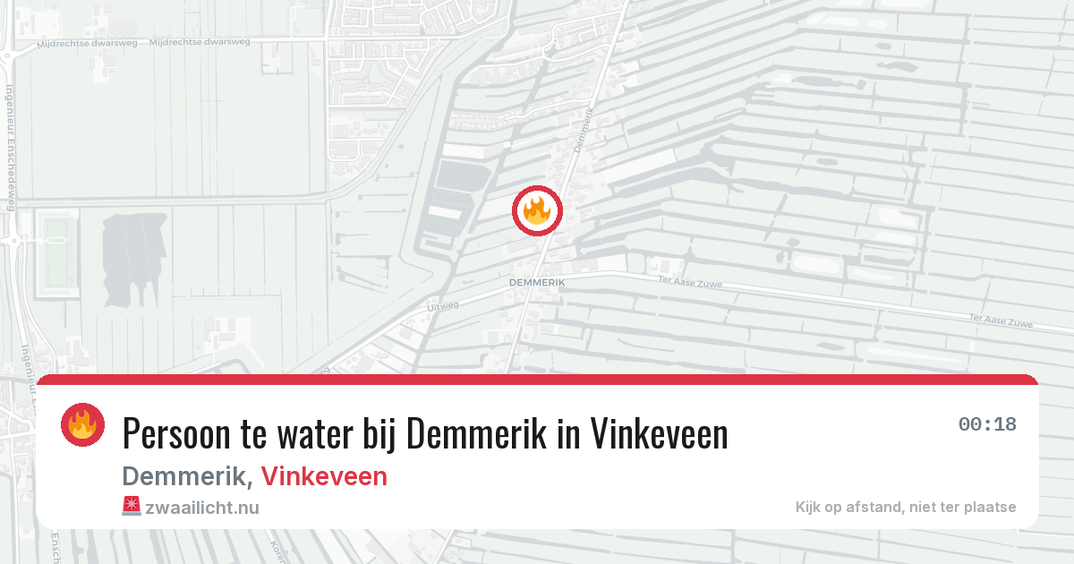 Persoon te water bij Demmerik in Vinkeveen — 22 mei 2026