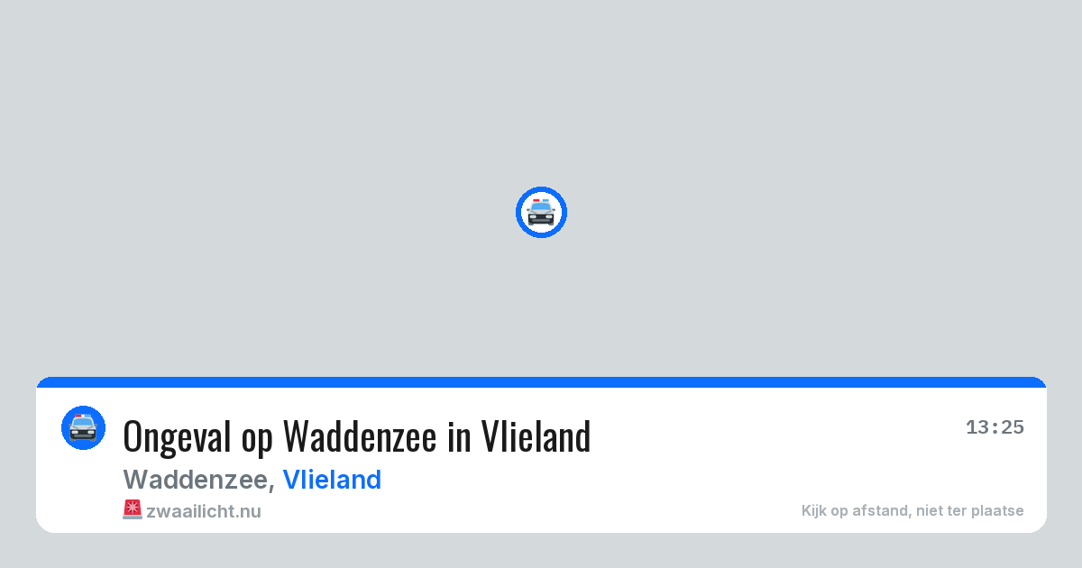 Ongeval op Waddenzee in Vlieland — 10 jul 2026