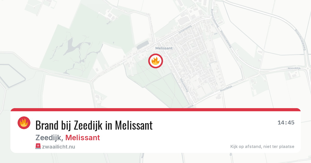 Brand bij Zeedijk in Melissant — 30 mei 2026