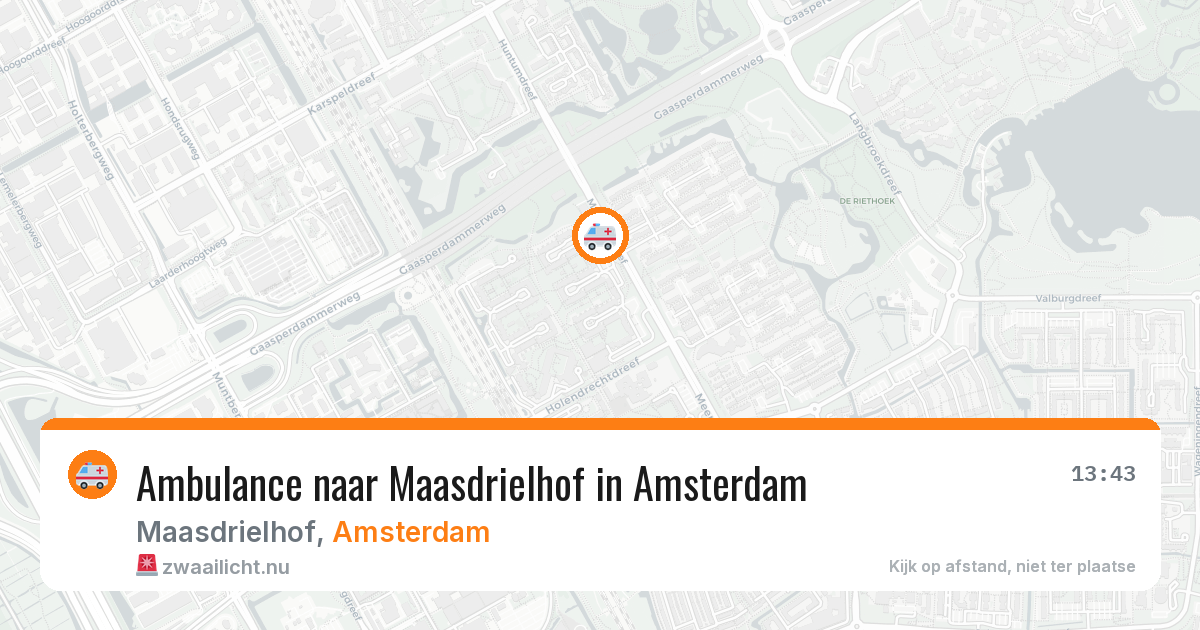 Ambulance naar Maasdrielhof in Amsterdam — 24 mei 2026