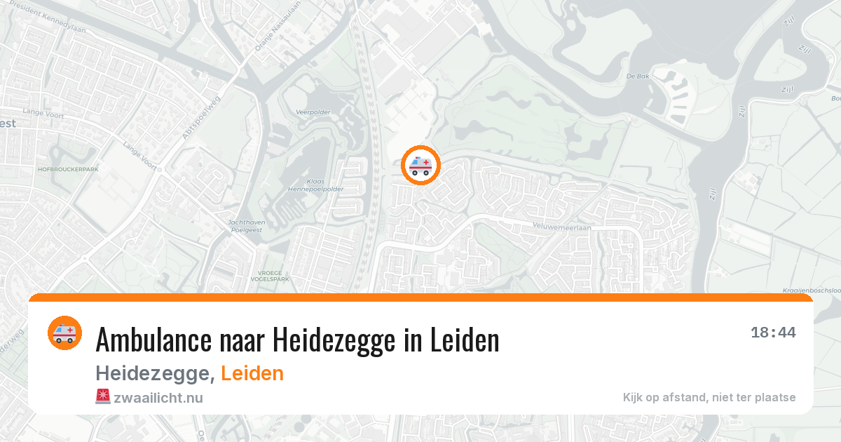 Ambulance naar Heidezegge in Leiden — 25 mei 2026