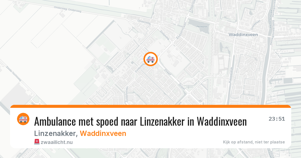 Ambulance met spoed naar Linzenakker in Waddinxveen — 19 feb 2026