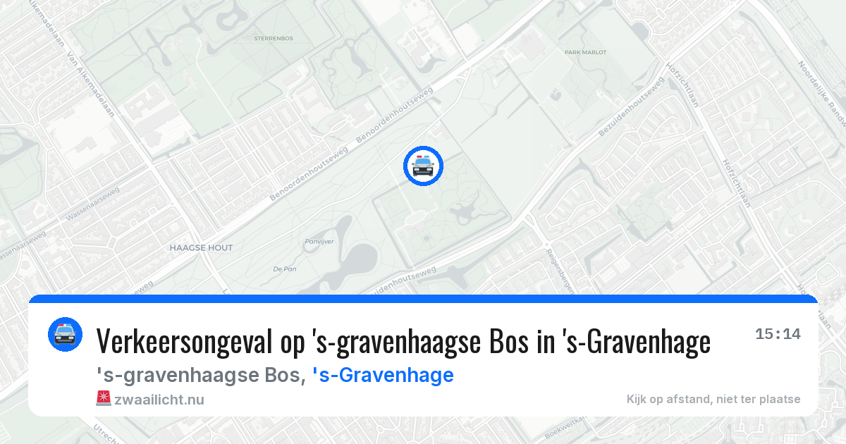Verkeersongeval op 's-gravenhaagse Bos in 's-Gravenhage — 16 jan 2026