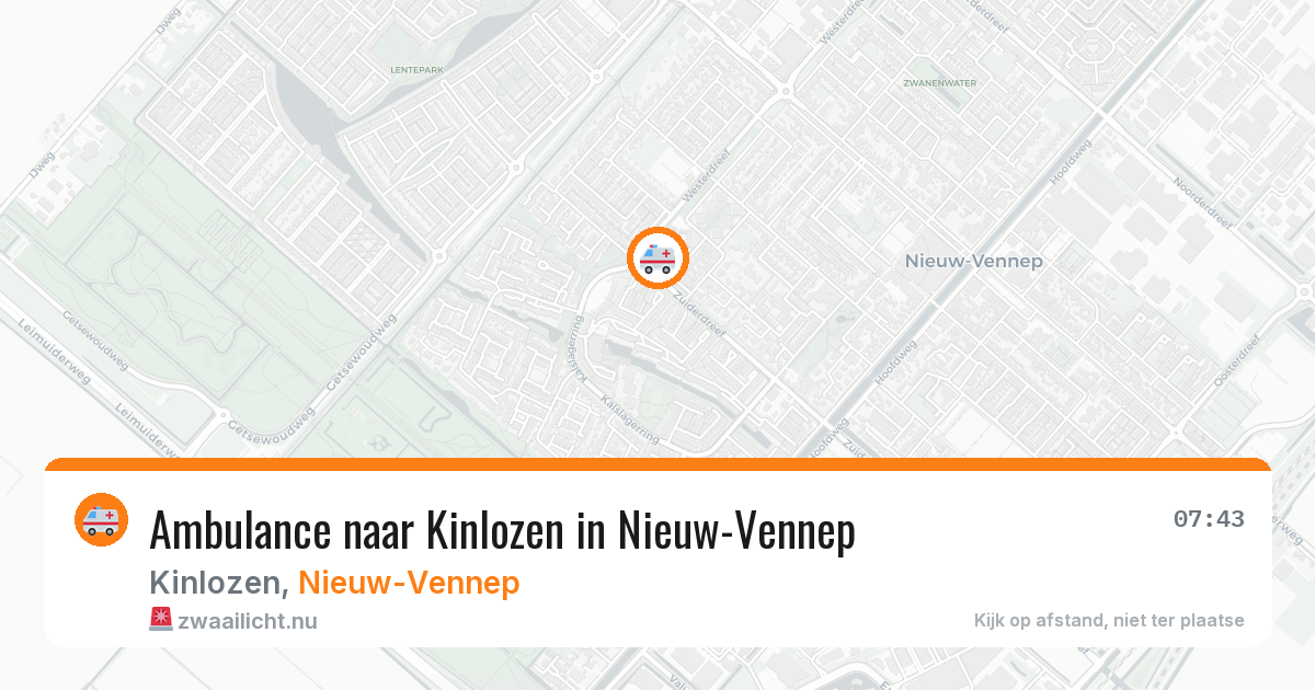Ambulance naar Kinlozen in Nieuw-Vennep — 21 jul 2026