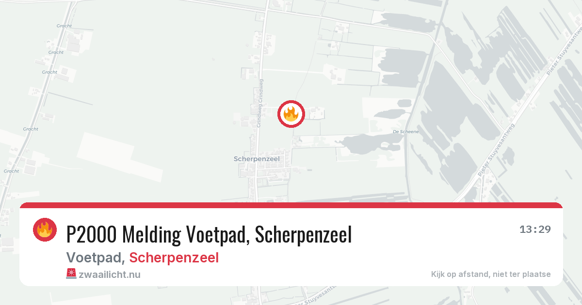 P2000 Melding Voetpad, Scherpenzeel — 25 jul 2026