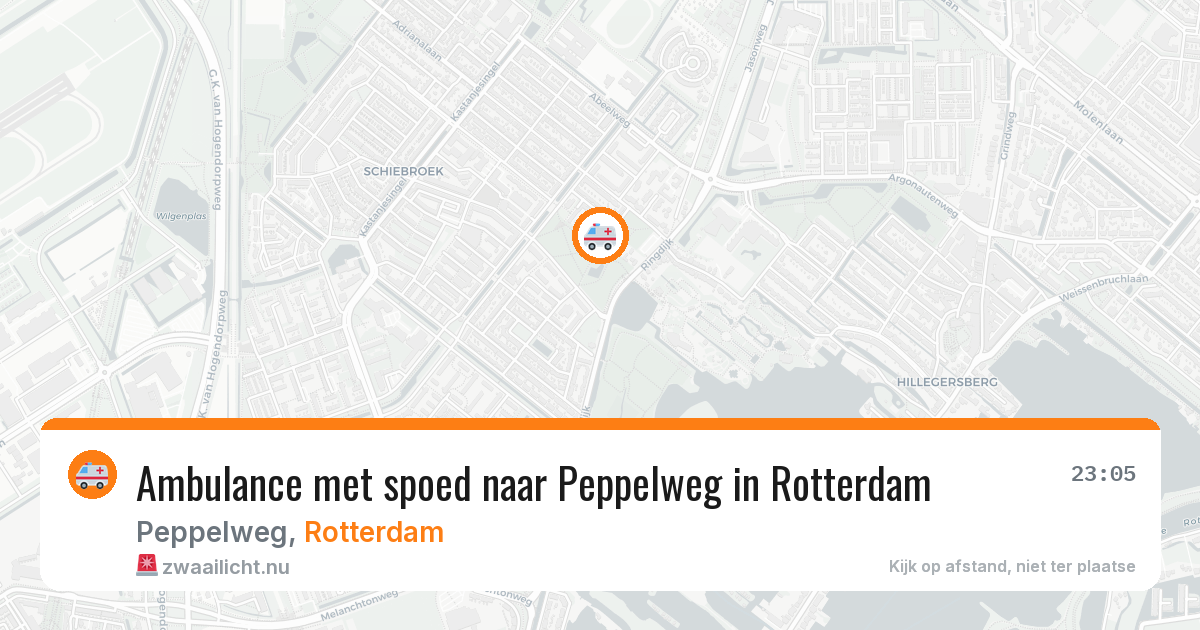 Ambulance met spoed naar Peppelweg in Rotterdam — 26 apr 2026