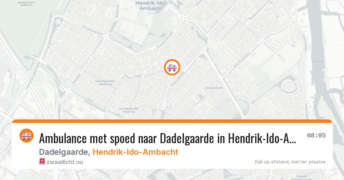 Ambulance met spoed naar Dadelgaarde in Hendrik-Ido-Ambacht — 30 mei 2026