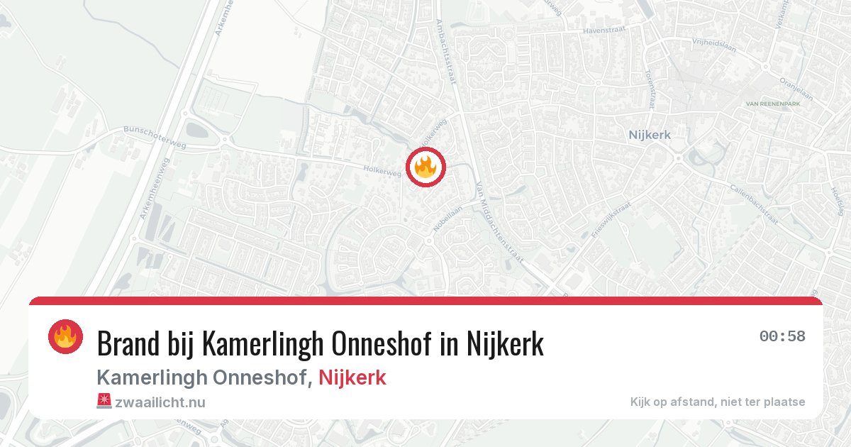 Brand bij Kamerlingh Onneshof in Nijkerk — 31 mrt 2026