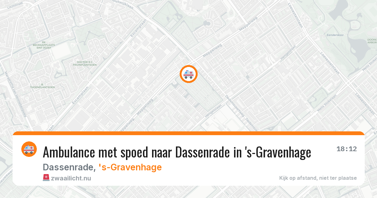Ambulance met spoed naar Dassenrade in 's-Gravenhage — 16 mrt 2026