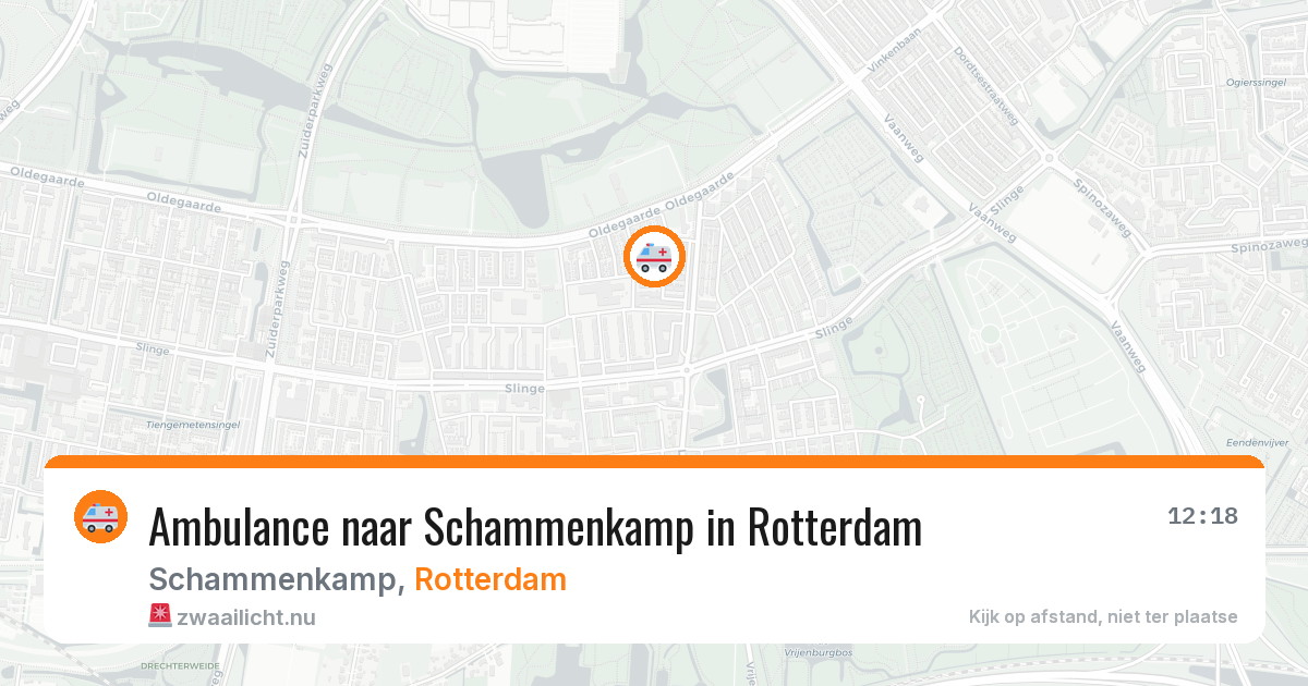 Ambulance naar Schammenkamp in Rotterdam — 20 mei 2026