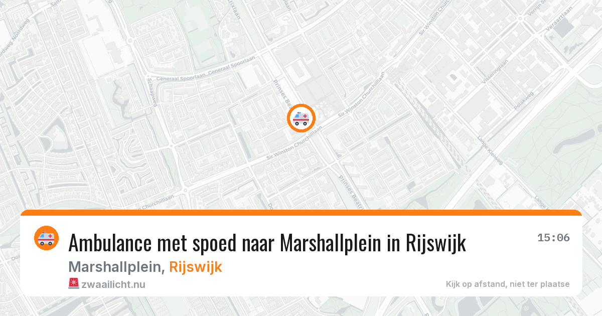 Ambulance met spoed naar Marshallplein in Rijswijk — 22 jul 2026