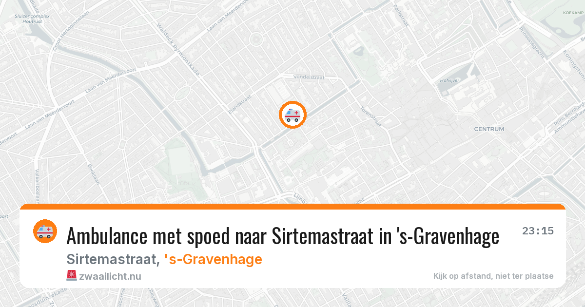 Ambulance met spoed naar Sirtemastraat in 's-Gravenhage — 12 jul 2026