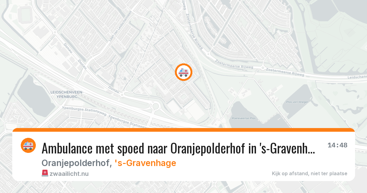 Ambulance met spoed naar Oranjepolderhof in 's-Gravenhage — 9 feb 2026