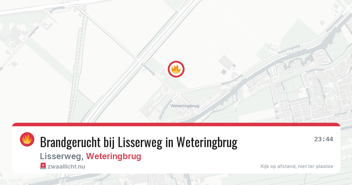Brandgerucht bij Lisserweg in Weteringbrug — 11 jul 2026