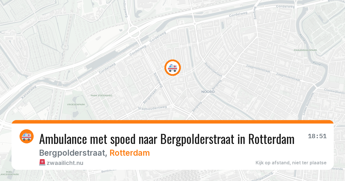 Ambulance met spoed naar Bergpolderstraat in Rotterdam — 22 mrt 2026