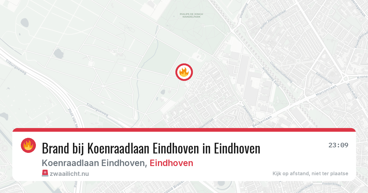 Brand bij Koenraadlaan Eindhoven in Eindhoven — 16 jul 2026