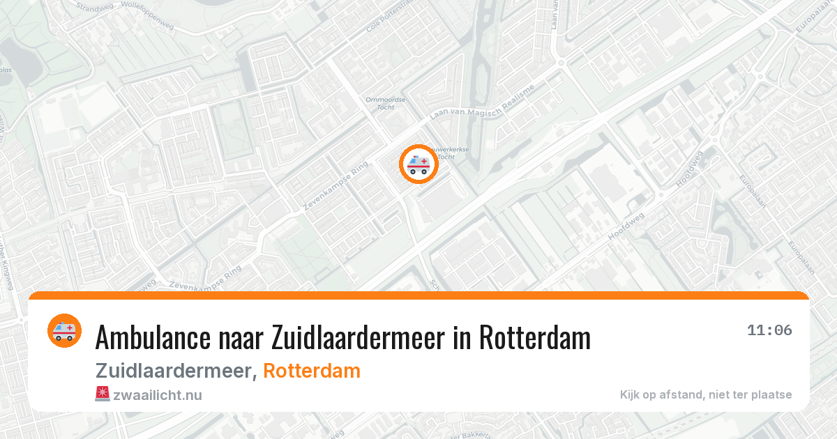 Ambulance naar Zuidlaardermeer in Rotterdam — 20 jul 2026