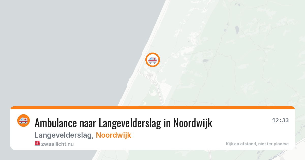 Ambulance naar Langevelderslag in Noordwijk — 13 jul 2026