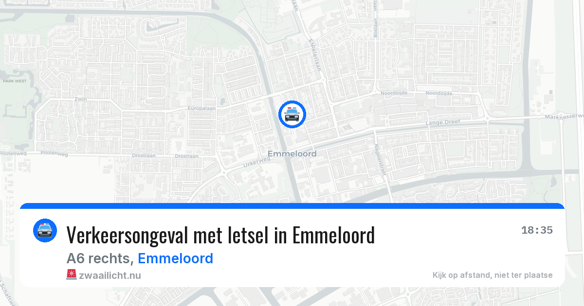 Verkeersongeval met letsel in Emmeloord — 18 mrt 2026