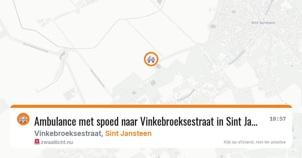 Ambulance met spoed naar Vinkebroeksestraat in Sint Jansteen — 28 mei 2026