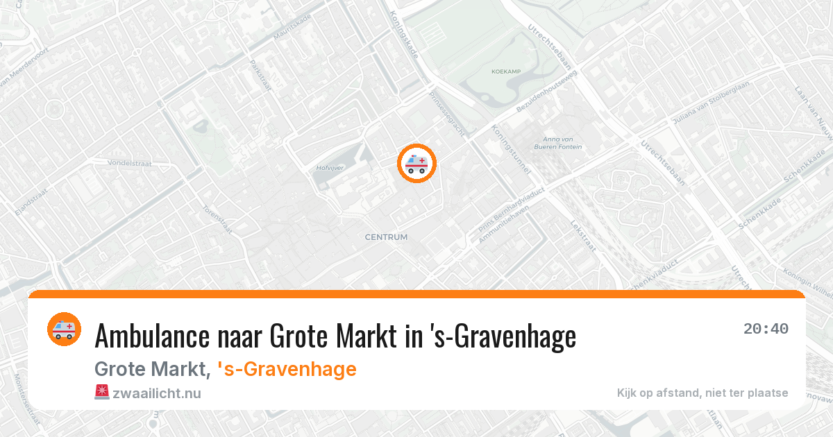 Ambulance naar Grote Markt in 's-Gravenhage — 8 apr 2026