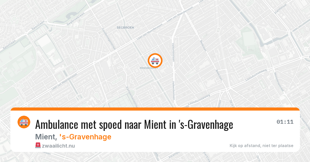 Ambulance met spoed naar Mient in 's-Gravenhage — 20 mei 2026