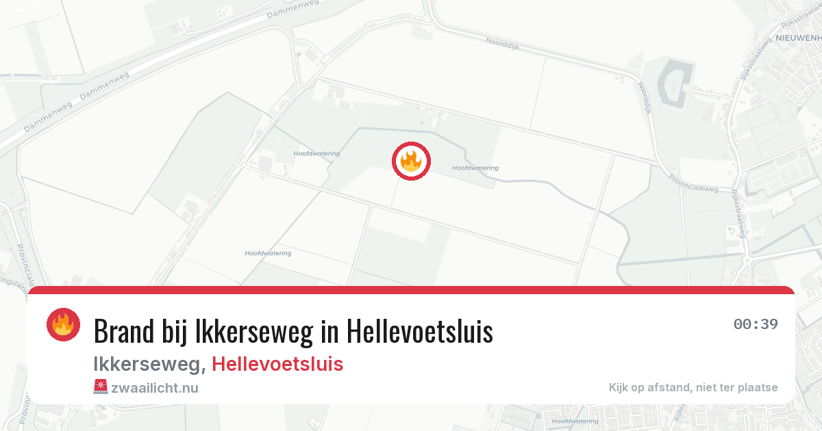 Brand bij Ikkerseweg in Hellevoetsluis — 4 jun 2026