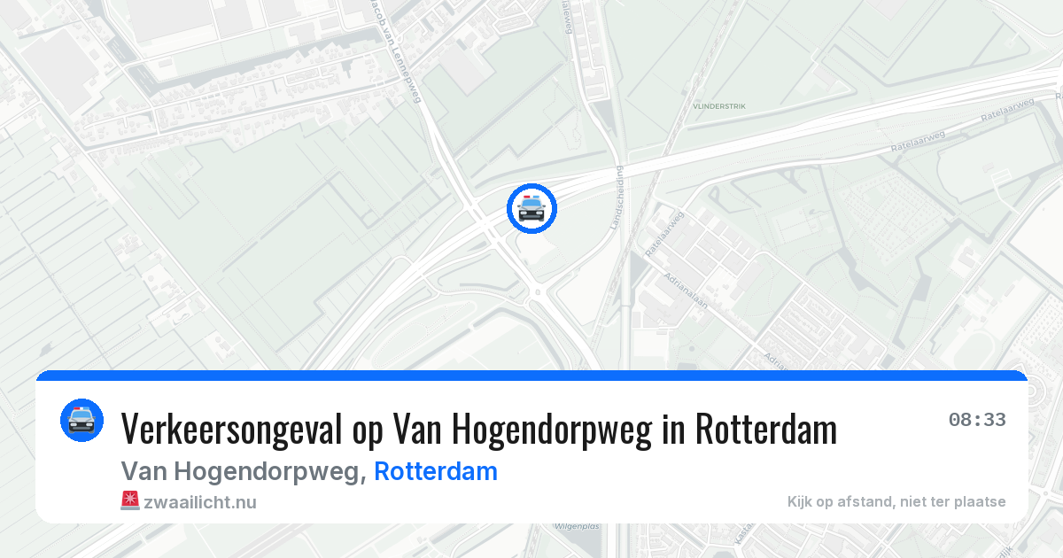 Verkeersongeval op Van Hogendorpweg in Rotterdam — 6 jun 2026